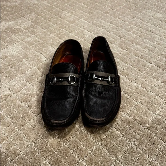 Gucci Mens Brown Leather Horsebit Moccasin Size 9.5 Men main image 3
